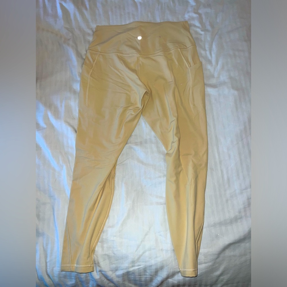Lululemon size large leggings, yellow